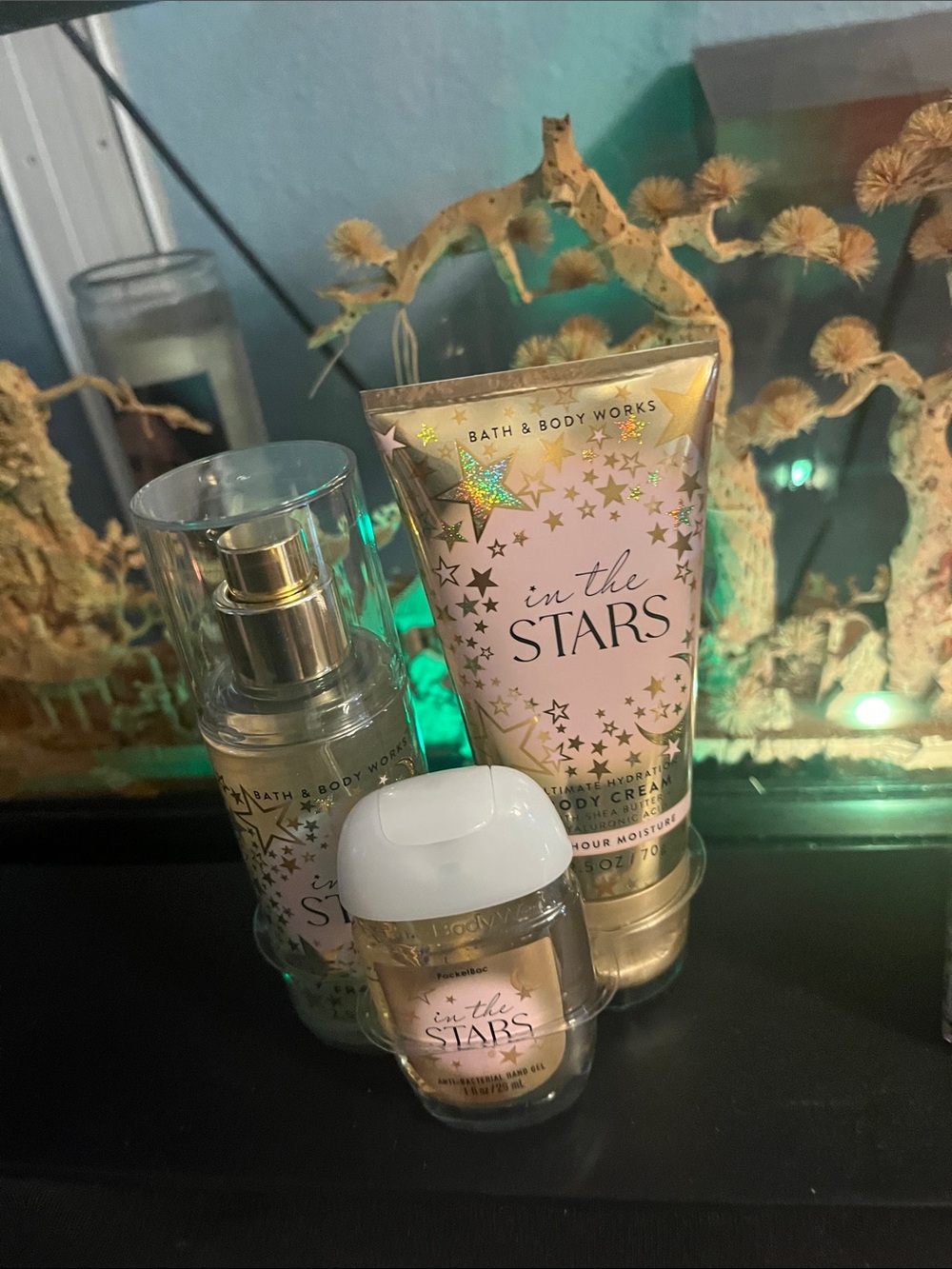 Bath & Body Works Pink & Gold In The Stars Body Care Trio